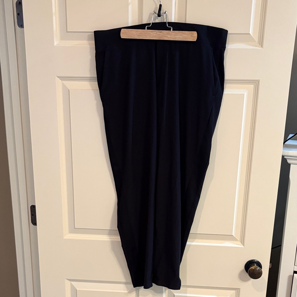 Athleta Black Ribbed-Waist Active Leggings